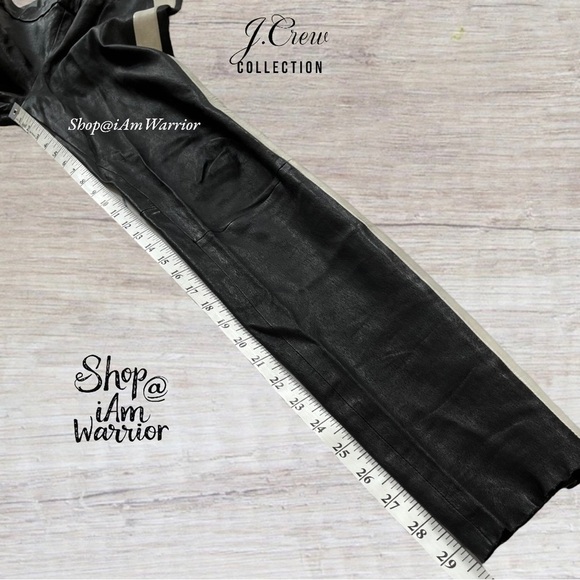 J.Crew Collection genuine leather racing stripe pull on legging *shop@iamwarrior - Picture 9 of 12